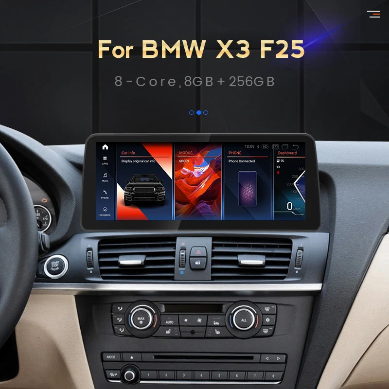 NaviFly KSW S680 8G + 256G 12.3 BMW X4 F26 X3 F25 2011 - 2018 CIC NBT EVO 용 안드로이드 13 차량용 멀티미디어 플레이어 연결 시스템