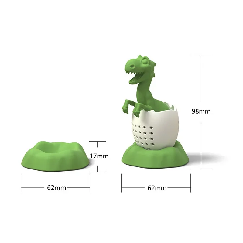 Reusable Silicone Tea Infuser Funny Dinosaur Shape Herbal Tea Bag Coffee Filter Diffuser Strainer Accessories Coffee Filter