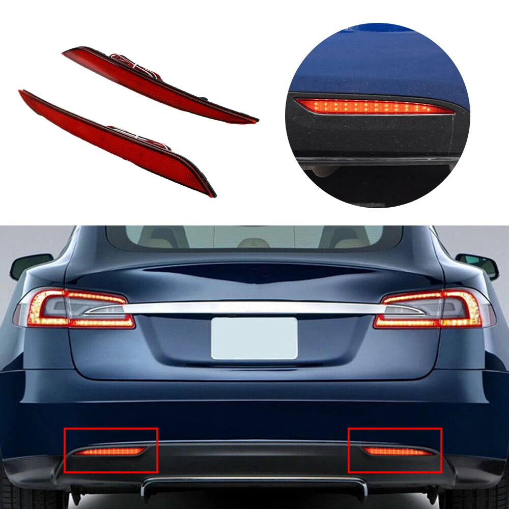 

2 шт., автомобильные аксессуары для заднего бампера Tesla
