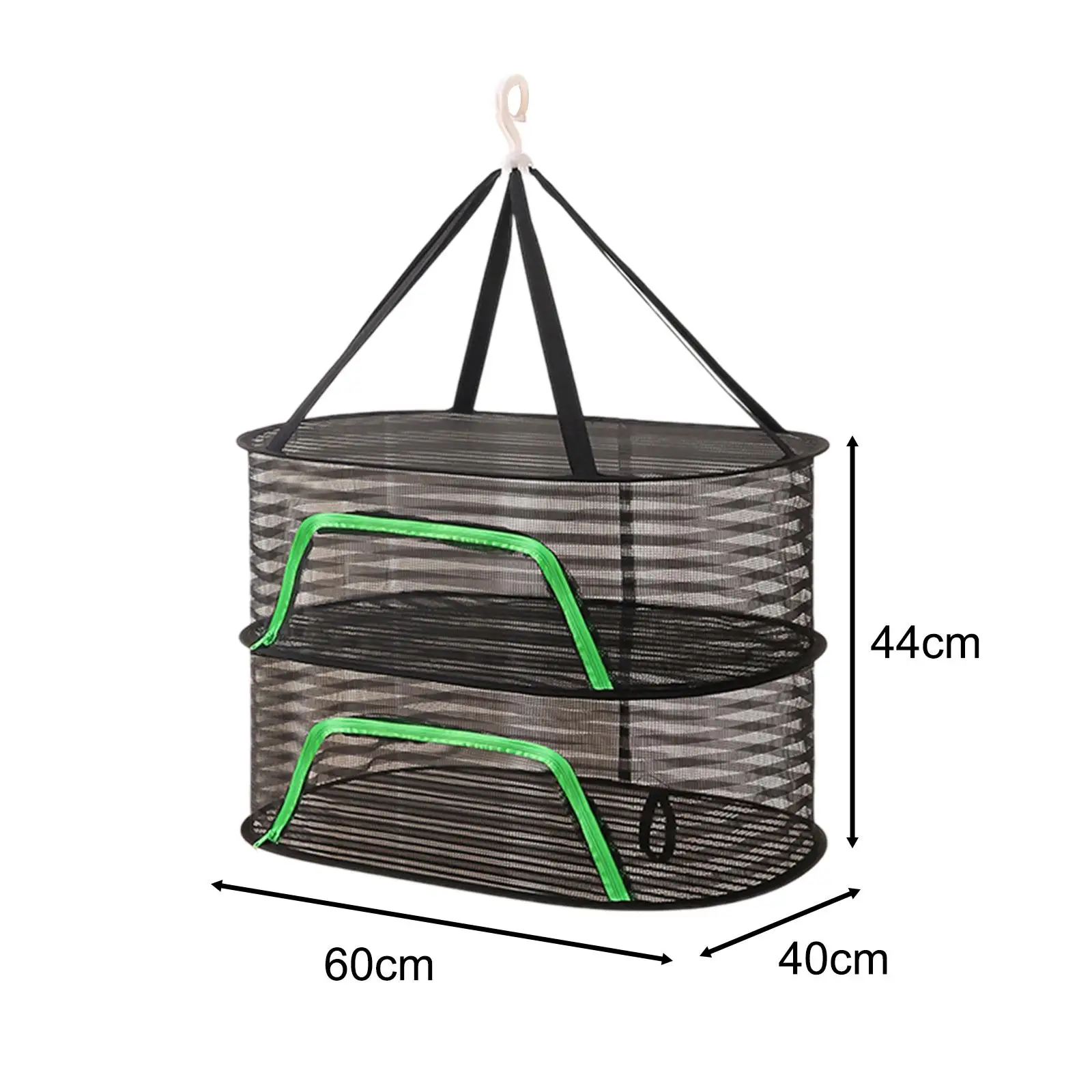 Garden Folding Drying Net Fish Drying Net Large Capacity with Hanging Hook Easy Carrying for Tea Fruits Dried Fish Tableware 6