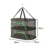 Garden Folding Drying Net Fish Drying Net Large Capacity with Hanging Hook Easy Carrying for Tea Fruits Dried Fish Tableware 6