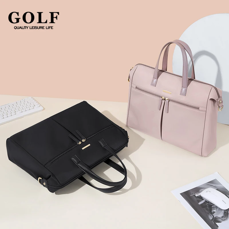 

GOLF Women's Business Bags Briefcases Laptop 15 Inch Bag Commuter Handbag Lady Casual College Shoulder Bags for Women Trend 2024