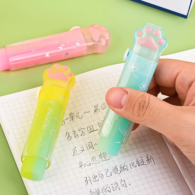 Cute Jelly Color Pencil Erasers Kawaii Rubber Erasers for Kids Writing Drawing Tools Korean Stationery School Office Supplies pencil eraser