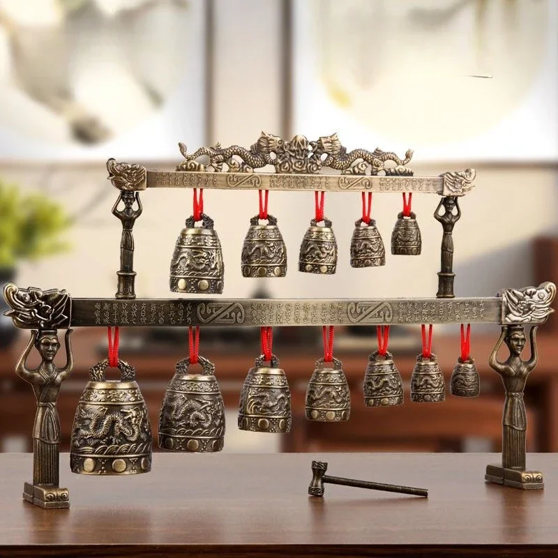 Chinese-style Classical Bronze Chimes, Home Decoration, Office, Study, Living Room, Musical Instruments, Handicrafts, 1pc