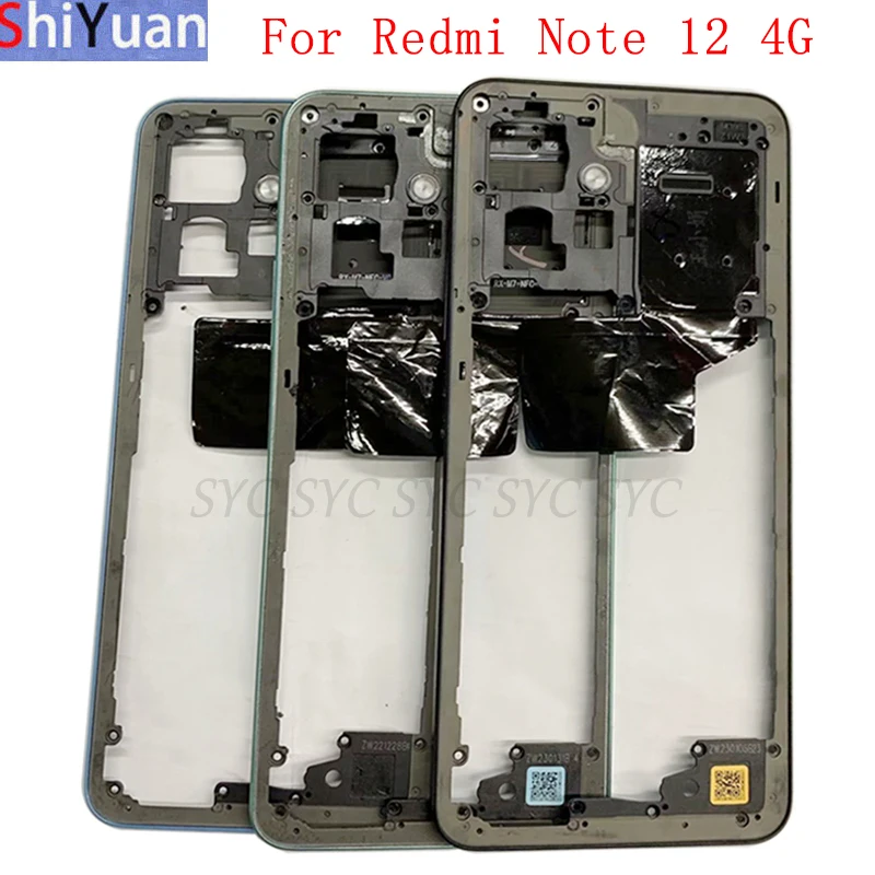 

Phone Housing Middle Frame Center Chassis Cover For Xiaomi Redmi Note 12 Middle Frame Replacement Repair Parts