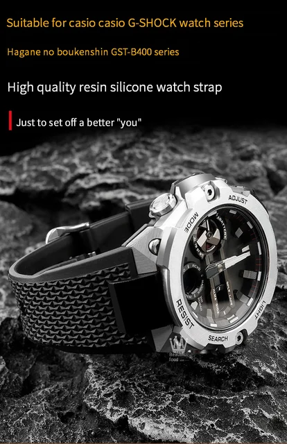 GST-B400 Silicone Watchband For Casio G-SHOCK Steel Heart