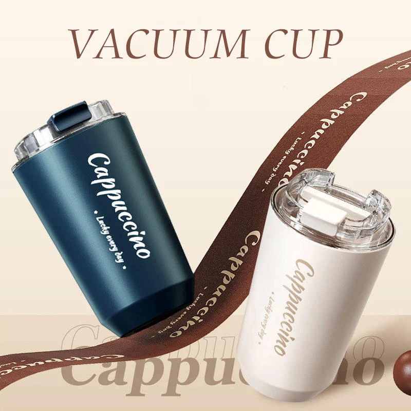 

Double-layer vacuum coffee cup creative car water cup portable girl stainless steel insulation cup