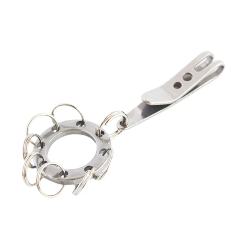 Key Chain Clip Suspension Pocket Clip for Outdoor Use Stainless Steel Clip Hanger Key Holder Outdoor Belt