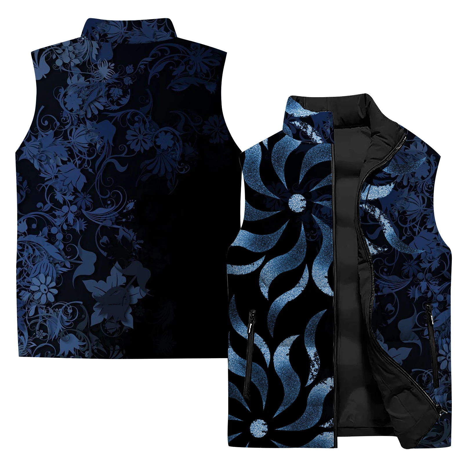 thumbnail image 1 of Nueva chaqueta sin mangas de invierno para hombre, chaleco con estampado de arte abstracto en 3D a la moda, chaqueta para deportes al aire libre, senderismo, nieve, chaqueta para hombre, cortavientos, 1 of 5