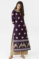 Muslim Women Kurtta Casual Dress National Style Straight Casual Ethnic Abito Donna Turkish Abaya Women Dress Abaya Slit hem 1