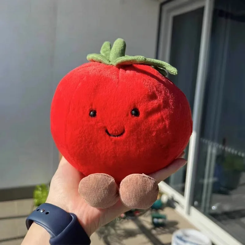 스팟 펀 토마토 장난감 부드러운 야채 인형 귀여운 과일 데스크탑 장식 펜던트 깜짝 생일 선물 기념품