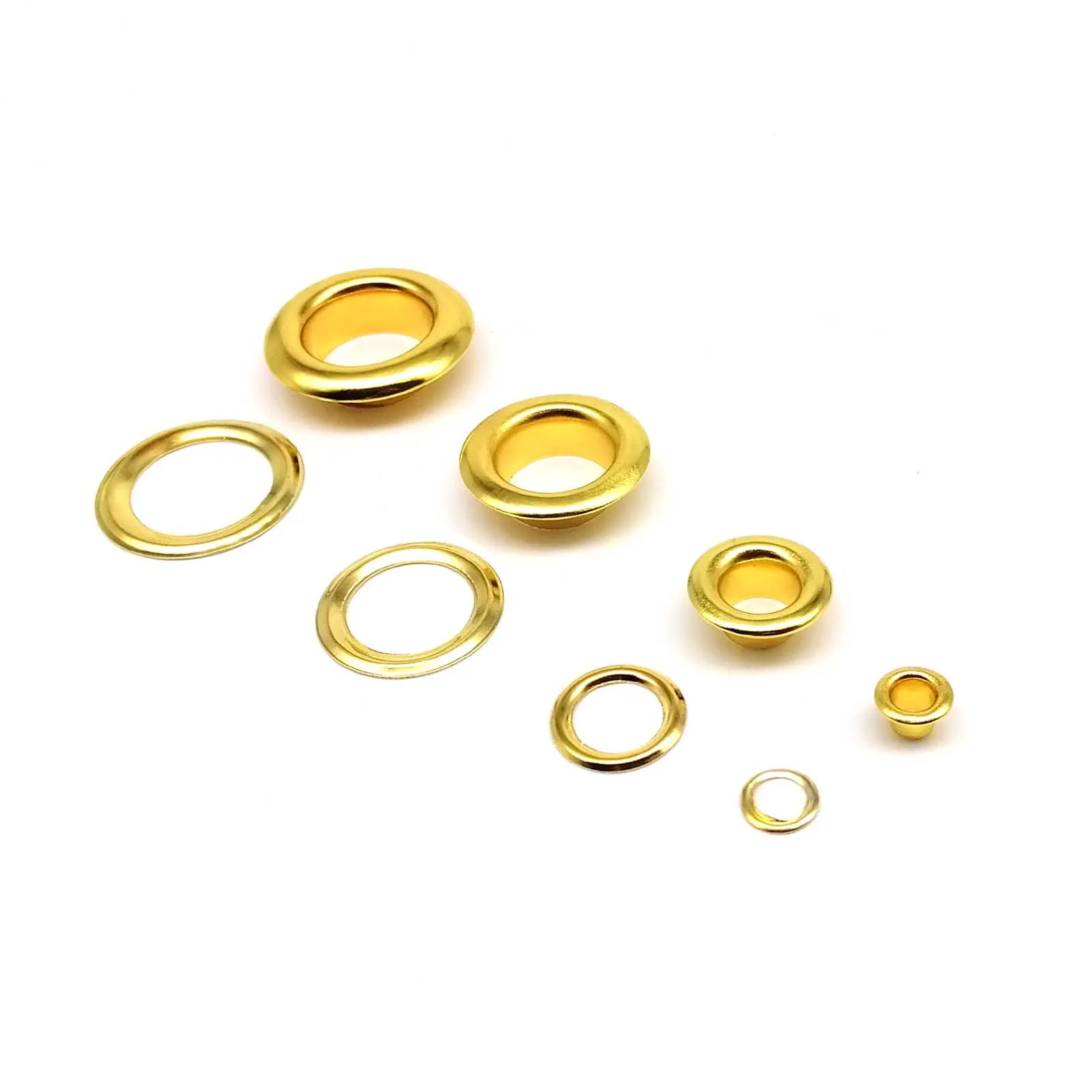 Eyelet Grommet Ring 100sets 2.5mm-12mm Golden Eyelet With Washer Grommet Ring Air Hole Rivet for Leather Bag-Clothes