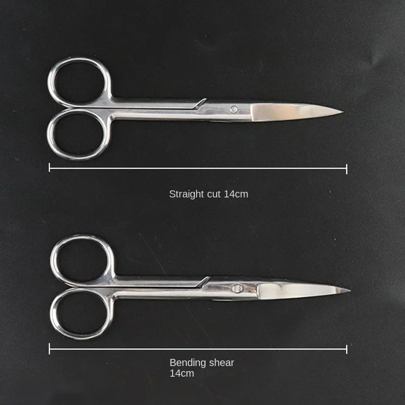 Professional 304 Stainless Steel 14CM Surgical Scissors Small Nail Tools Eyebrow Nose Hair Cut Manicure Makeup Accessories 3