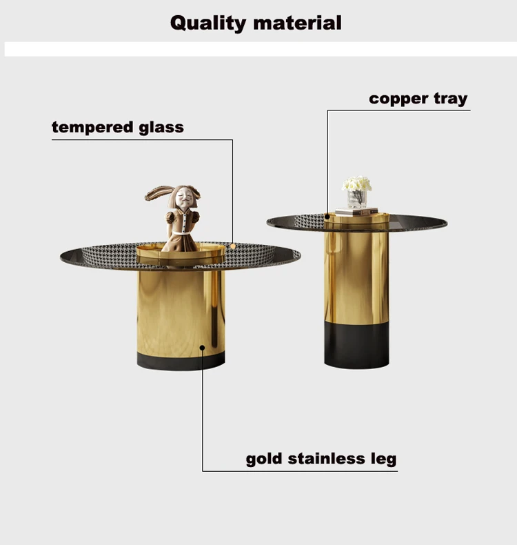 NORDORA GOLD Coffee Table - top view