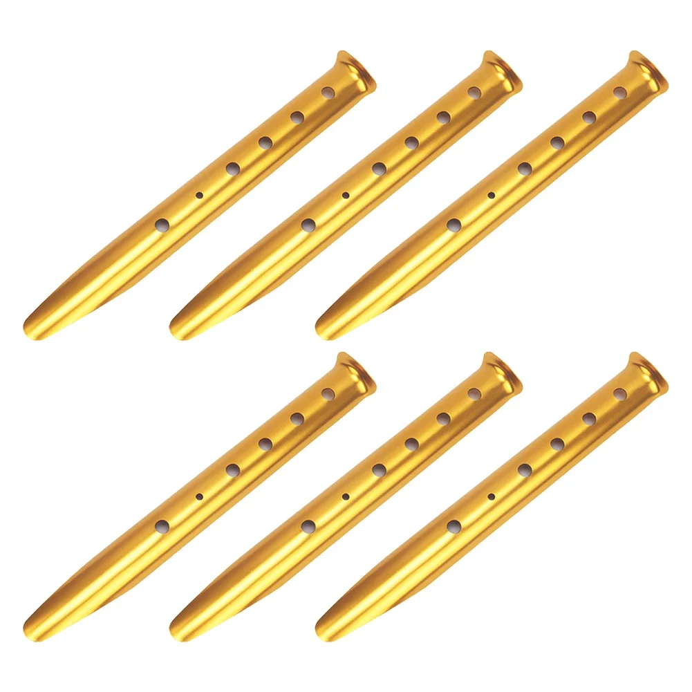 6PCS 31cm Beach U-Shape Tent Stakes Camping Tent Pegs For Outdoor Beach Camping Snow Sand Ground Tarp Accessories Aluminum Alloy