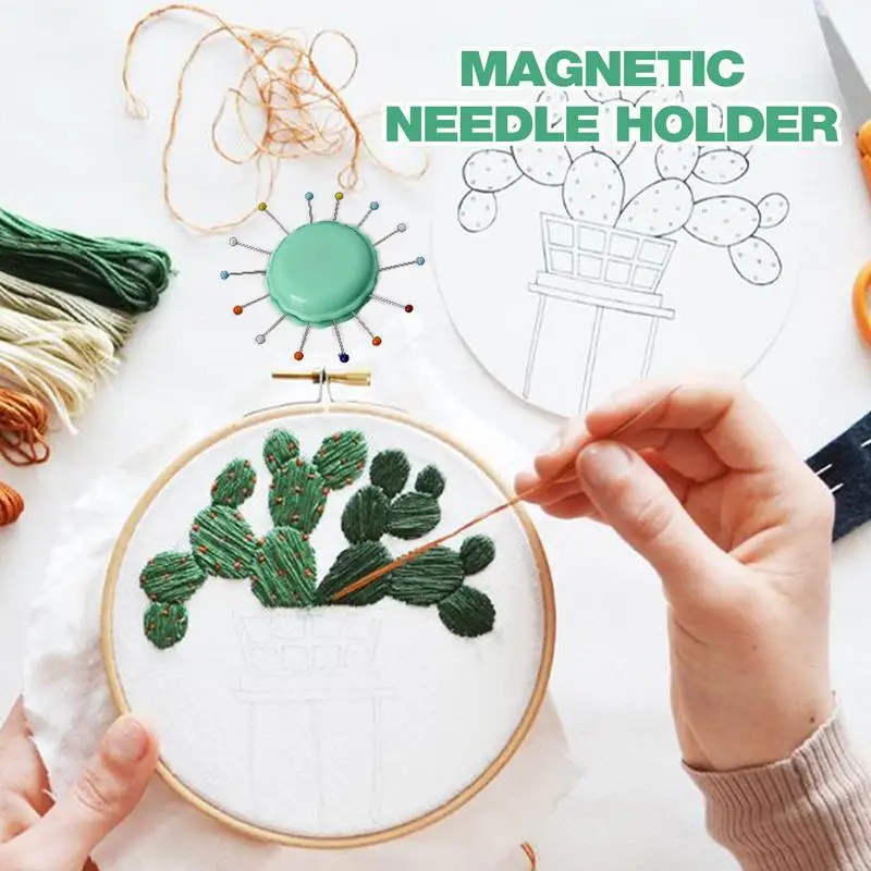 Sewing Accessories Pin Storage Binder Magnetic Pin Holder Cute Cookie Magnetic Needle Sharpener Pin Holder Mini Needle For Pins