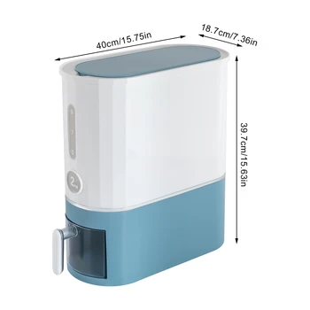 2Lbs Rice Dispenser Large Dry Food Dispenser with Cup  for Rice Beans Cereal Perfect for Kitchen Pantry Organization 6