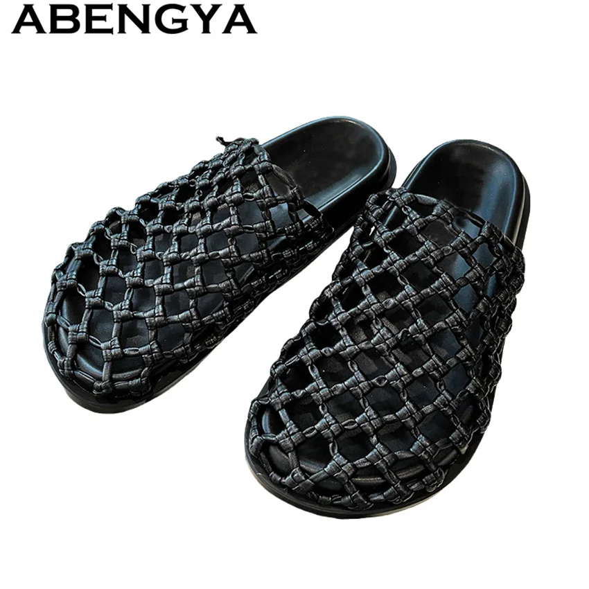 Coconut Slippers Couple Summer Dual-use Closed Toe Beach Hole Shoes