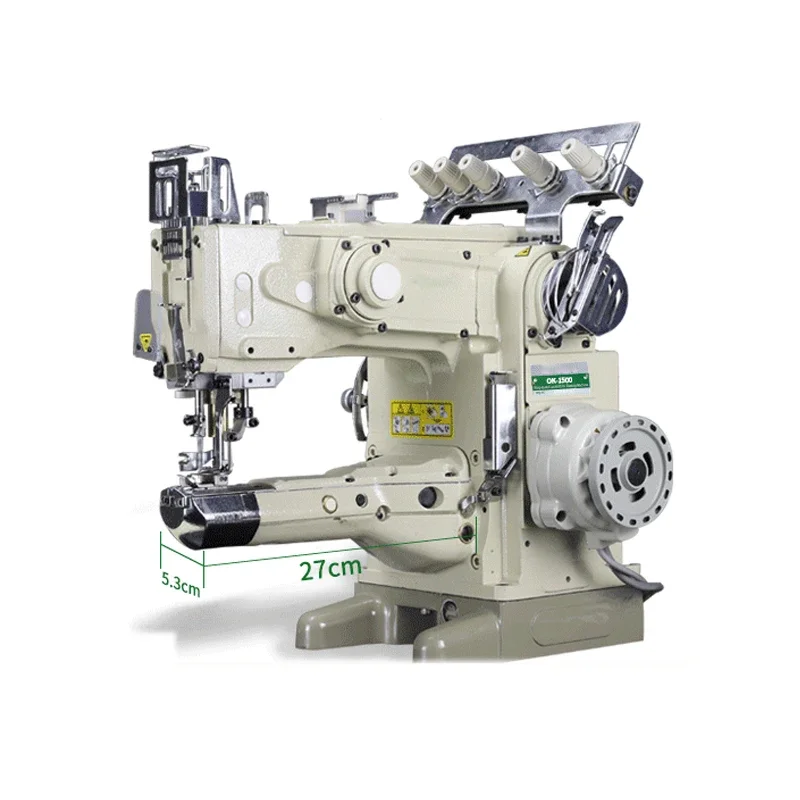 

Barrel Type Three-needle Five-thread Tension Sewing Crane Crane Automatic Thread Cutting Sewing Machine Lengthened Type