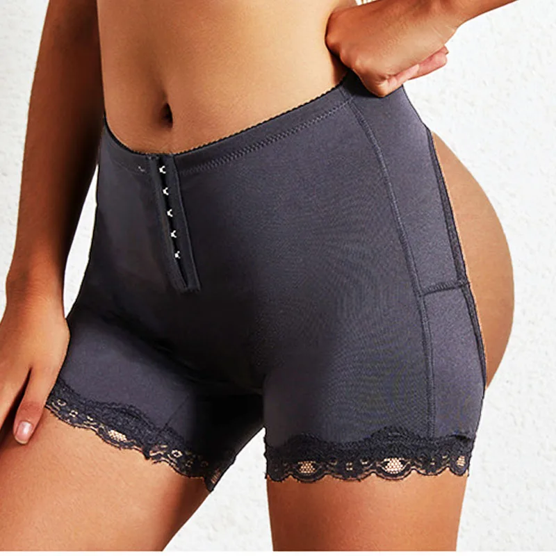 

GUUDIA Hollow Out Butt Lifting Panties with 3 Rows Hooks Front Control Briefs Bottom Pushing Up Bum Push Underwear Body Shaper