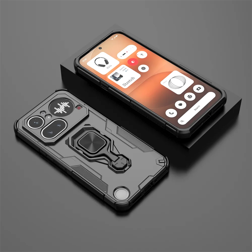 Rugged Armor Hard Plastic Phone Case with Kickstand - Heavy Duty Protection