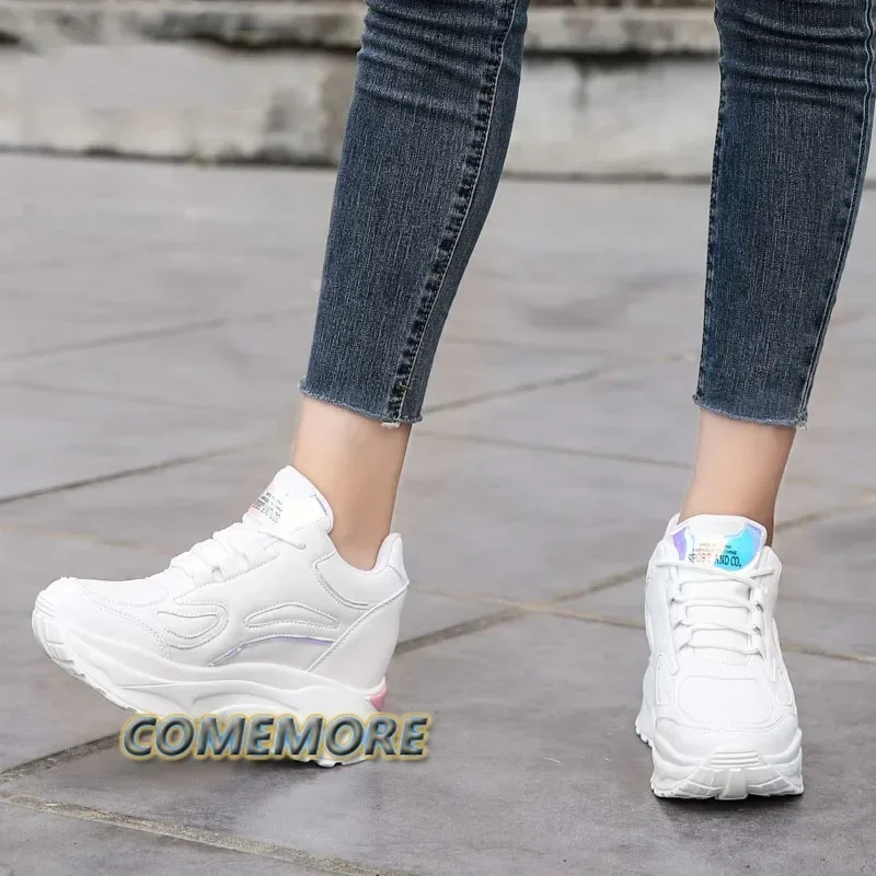 Woman Fashion Platform Sneakers Wedge Shoes for Women Height