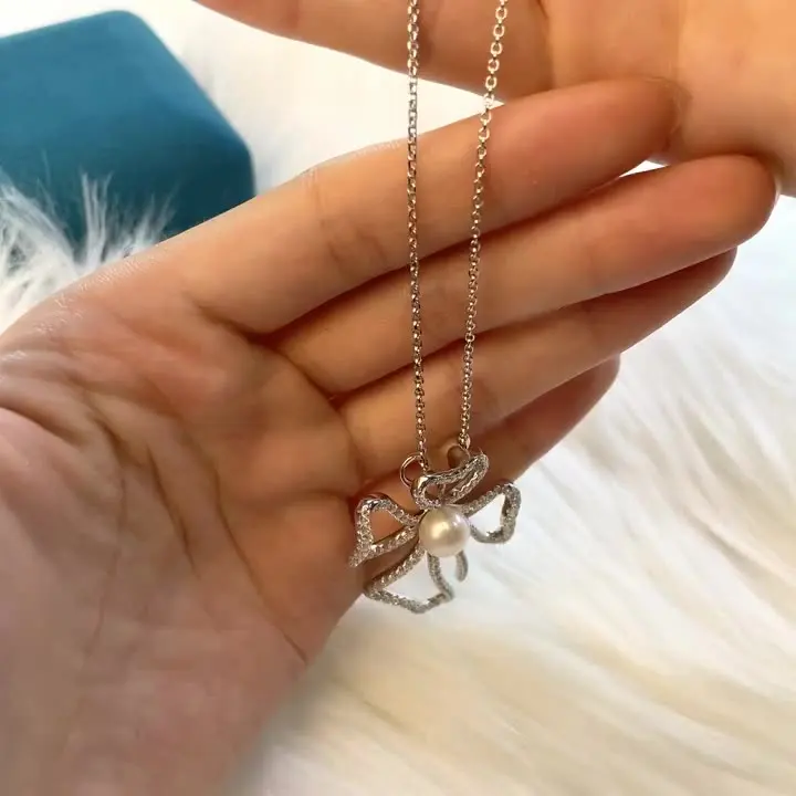 

Новое модное ожерелье из натурального жемчуга серебра 925 пробы, легкая роскошная женская модная нишевая подсветильник