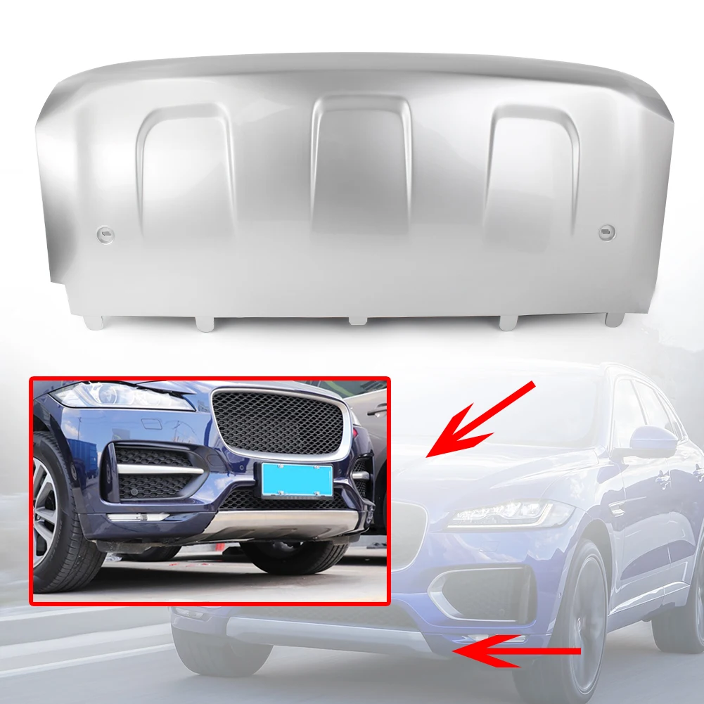 

Car Front Bumper Skid Plate Protector Cover Guard For Jaguar F-Pace R-Sport 2016 2017 2018 2019 2020 Silver ABS Plastic