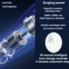 Rotating Electric Toothbrush Black White for Adults with 4 Brush Heads Deep Clean with Rechargeable Power and 2 Min Smart Timer 4