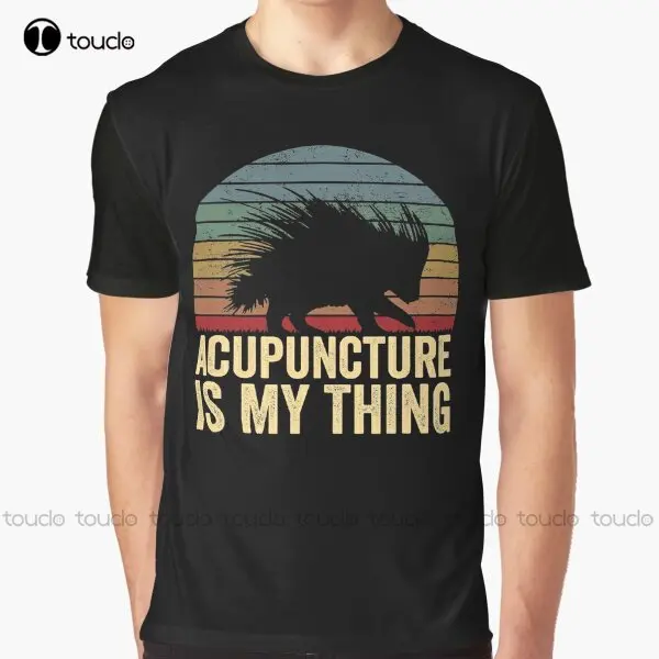 

Porcupine Funny Acupuncture Graphic T-Shirt Vintage Tees Digital Printing Tee Shirts Christmas Gift New Popular Xxs-5Xl