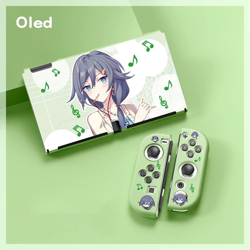 

Чехол для Nintendo Switch чехол OLED, аксессуары в стиле аниме, Мягкий защитный чехол из ТПУ, чехол для ручки, аксессуары для игровой консоли Switch