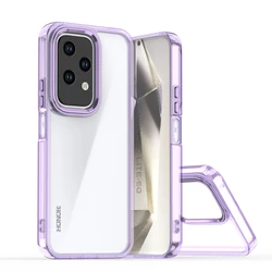 Plating Transparent Shockproof Clear Phone Case, Durable Hard Cover for PC TPU (PURPLE)