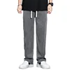 Brand Clothing Soft Lyocell Fabric Men's Jeans Loose Straight Pants Drawstring Elastic Waist Korea Casual Trousers Plus Size 5XL 3