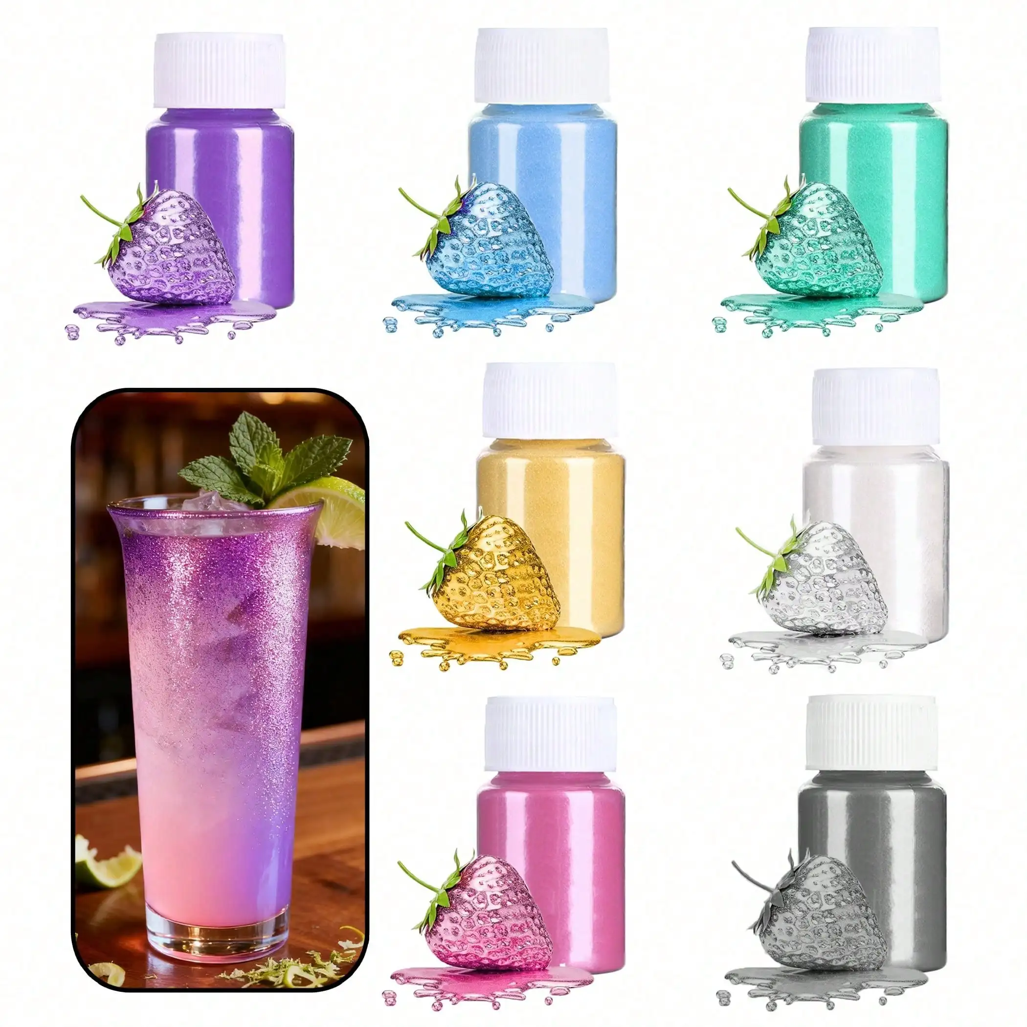 Cake Decorating,Shimmer Metallic Cake Dust,Coloring Powder for Baking,Fondant,Chocolate,Candy, Drinks,Cookies decoration