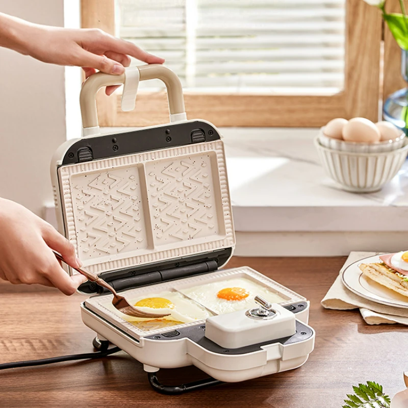 Retro Style Ceramic Baking Tray Double Plate Sandwich Breakfast Machine, Timing Multi-function Waffle Maker ,  Bread Makers 4