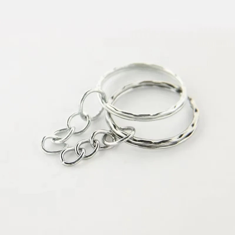 10Pcs Key rings Keychain with Split Ring Metal Blank Keyfob Key Pendant Charms Holder Link Rings DIY Key Chains Keyring