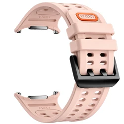 Enhanced Silicone Marine Sports Band - Breathable Strap - Galaxy Watch Ultra (A - Pink)
