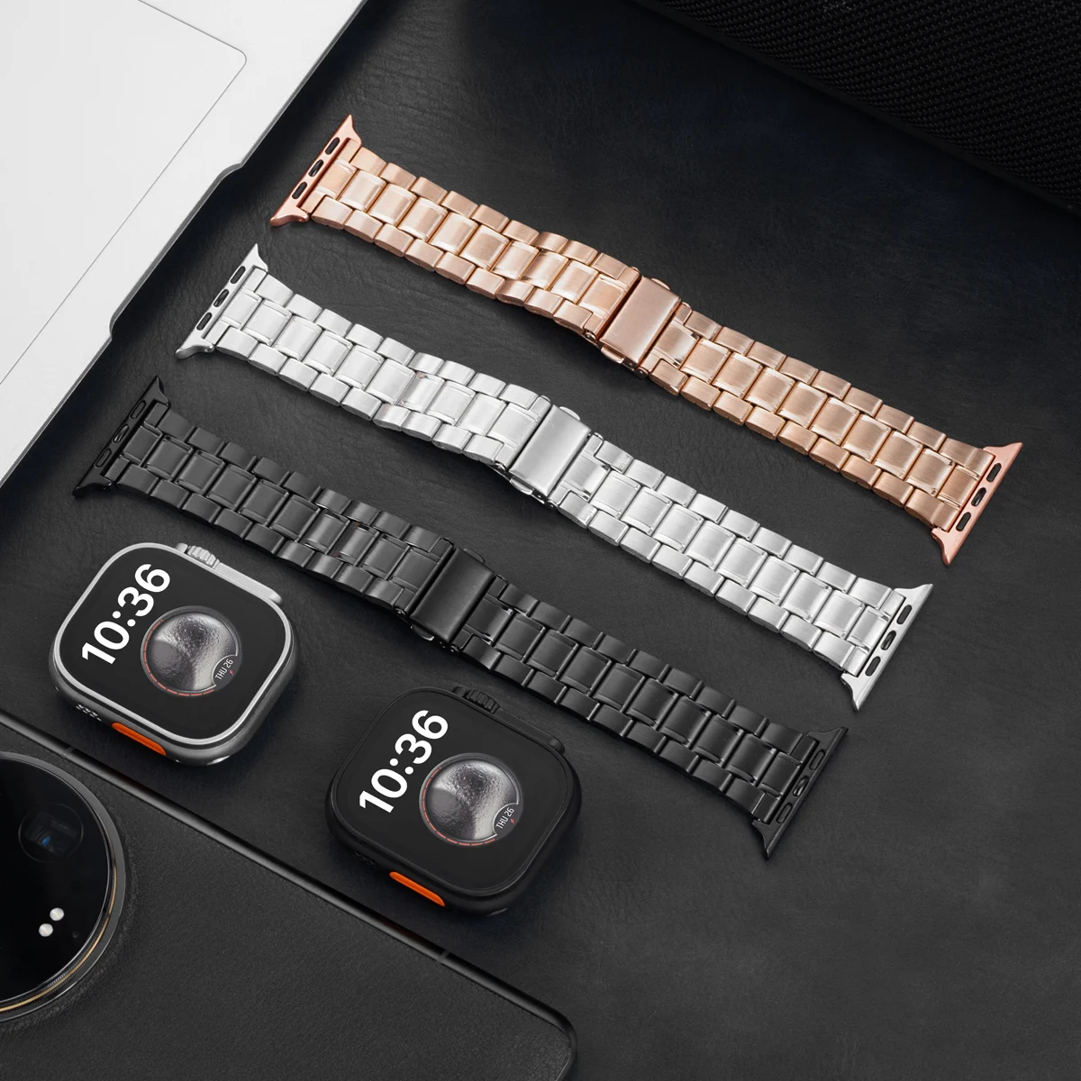 Premium Stainless Steel Metal Strap for Apple Watch - Adjustable and Stylish Wristband