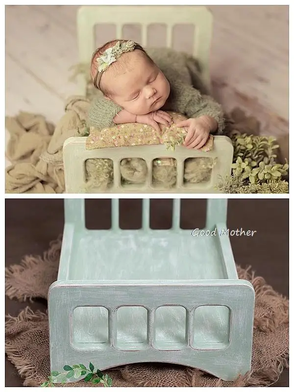 

New newborn photography props bed foreign trade retro baby photography props do old cots