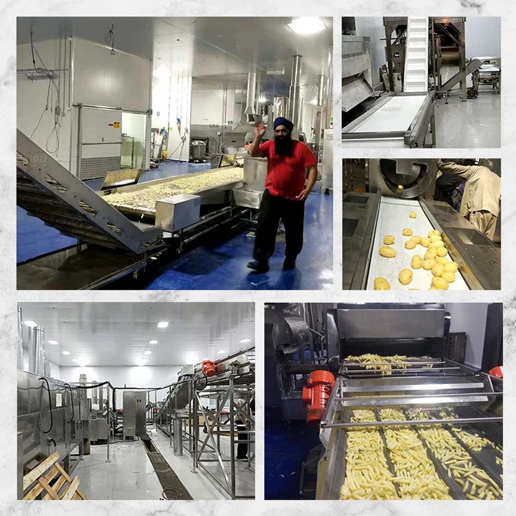 Automatic Frozen French Fries Production Machine 1000kg/h