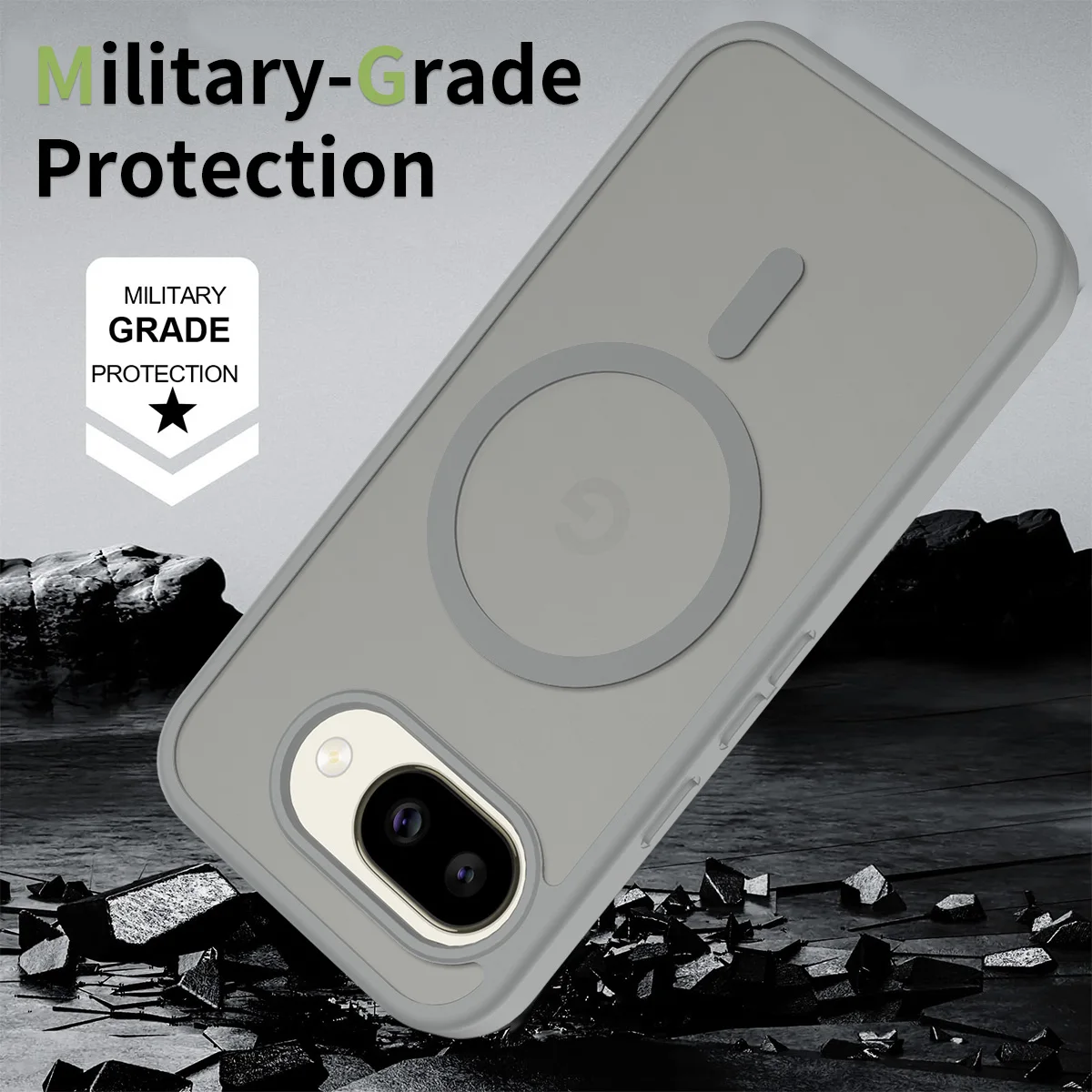 Translucent Matte Magnetic Wireless Charging Case - Candy Color Slim Cover