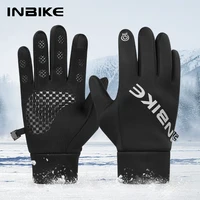 INBIKE Cycling Gloves Gel Padded Men's Winter Fleece Road Cycling Gloves Full Finger Touch Screen Fishing Outdoor Sports Gloves 1