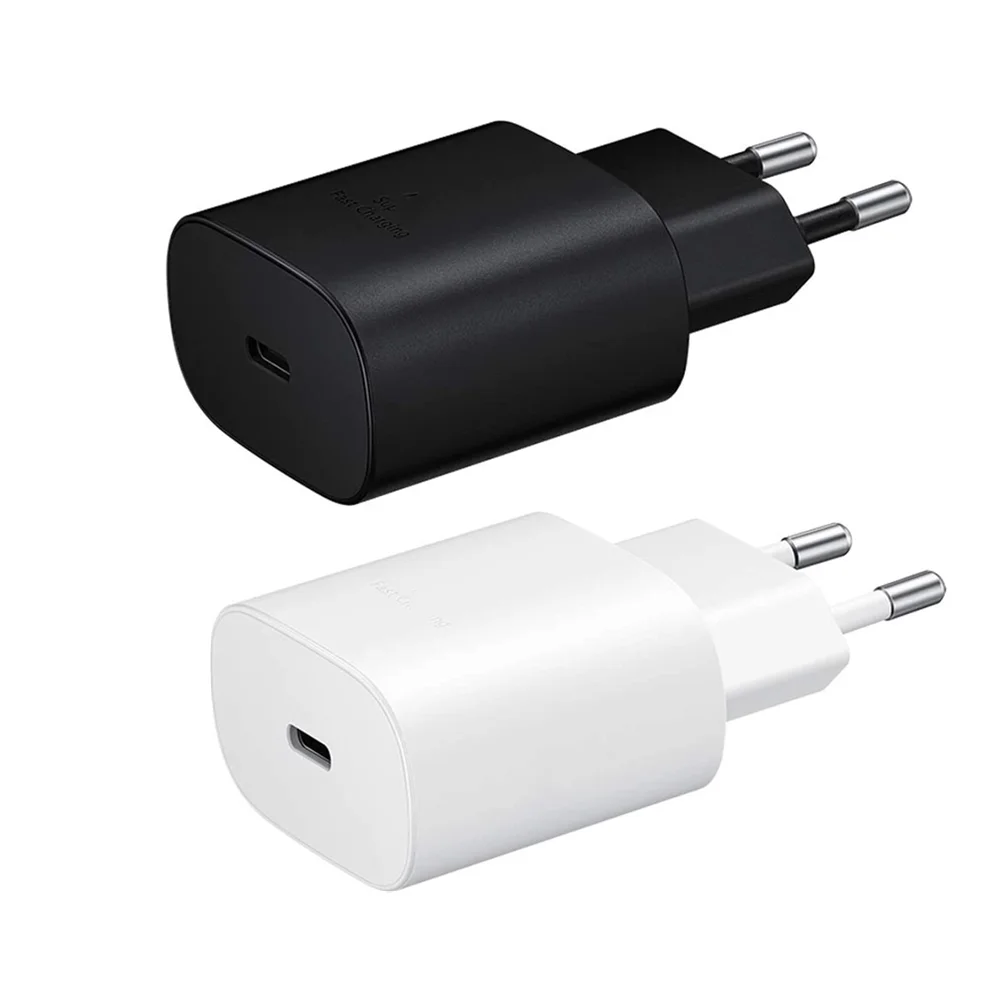 

10pcs For S21 S20 Ultra Note 10 20 Fast Charger 25W Quick Charge USB C Adapter Galaxy S21 Plus S20 A80 M52 Phone Charger