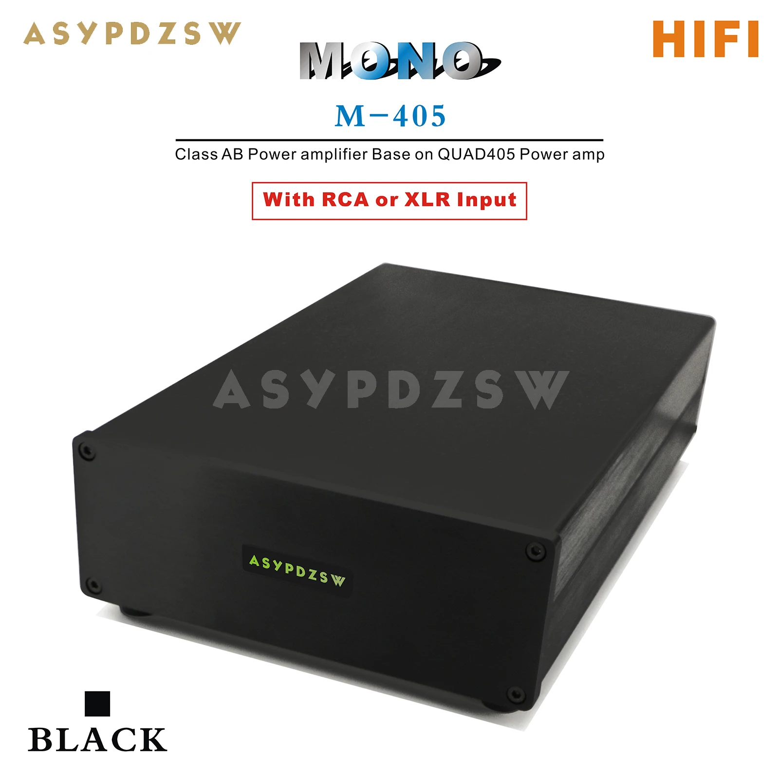 

HIFI M-405 Mono Class AB Power amplifier Base on QUAD405 Power amp With RCA or XLR Input 100W