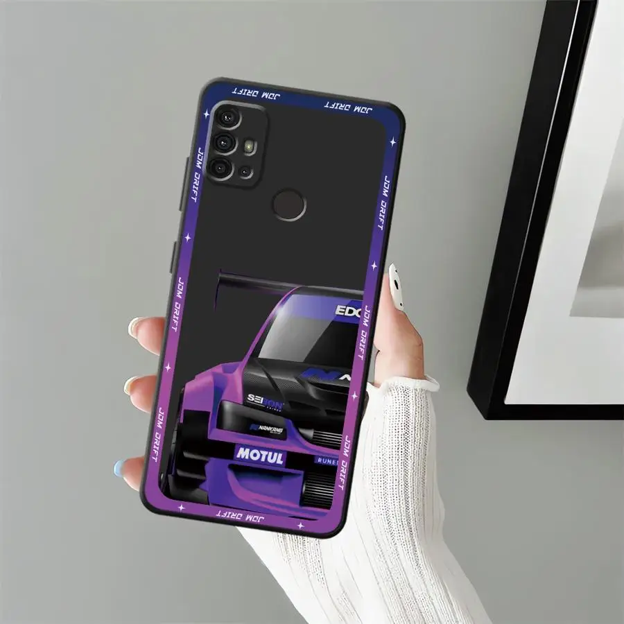JDM Car Design Black Soft Phone Cover