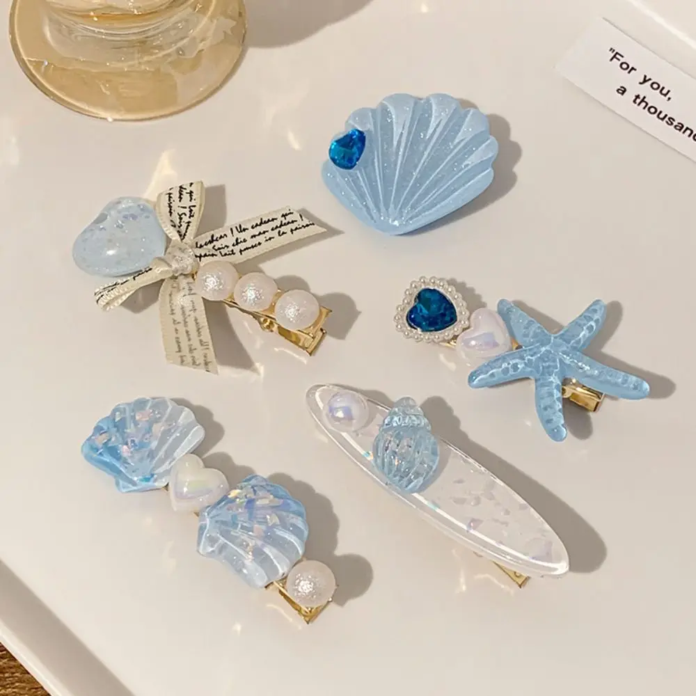 Ocean Starfish Hair Clips Set Plastic Hair Accessories