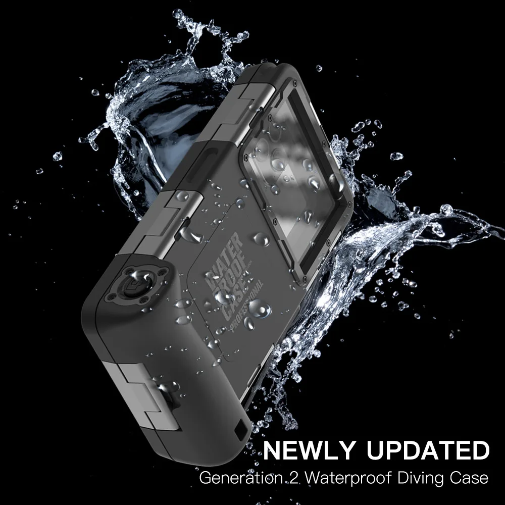 

Waterproof Case For iPhone 14 11 12 13 Mini Pro Max Swimming Diving Case With Strap Full-Body Screen Camera Protector