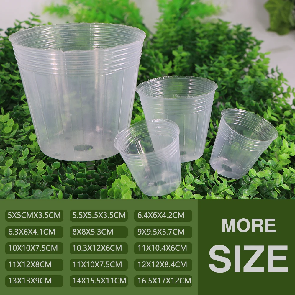 Nursery Pots 10PCS Reusable Transparency Orchid Plants Grow Nutrition Cups for Garden Flower Transplanting Propagation Container nursery pots,plant propagation pots,hydroponic plant pots