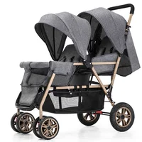 Poussette double légère pour bébés jumeaux, best-seller, pouvant se tenir debout et s'allonger, poussette de haute qualité pour bébés de 0 à 36 mois 3