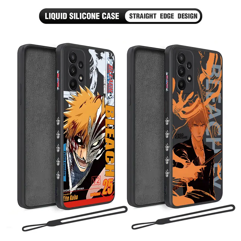 

Anime Bleach Ichigo Case For Samsung A54 A34 A73 A53 A33 A23 A14 A13 A03 A03S A04S A04E A72 A52 A52S A32 A22 A12 A71 A51 4G 5G